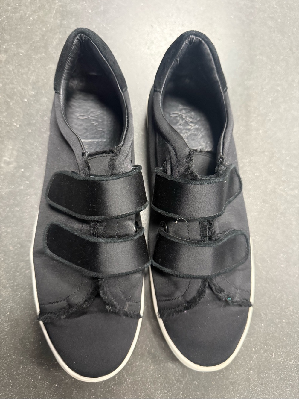 Joie Womens DIATA Black Satin Strap Flat Sneakers Shoes Sz 39/9 $228 - Picture 4 of 11